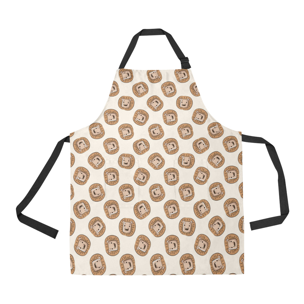 Lion Pattern Print Design 01 All Over Print Adjustable Apron