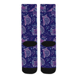 Cute owls pattern boho style ornament Crew Socks