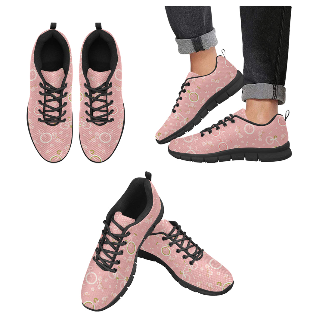 Bicycle Pattern Print Design 02 Men's Breathable Sneakers ( Model 055)
