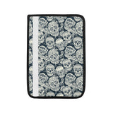 Sugar skull black white pattern Car Seat Belt Cover