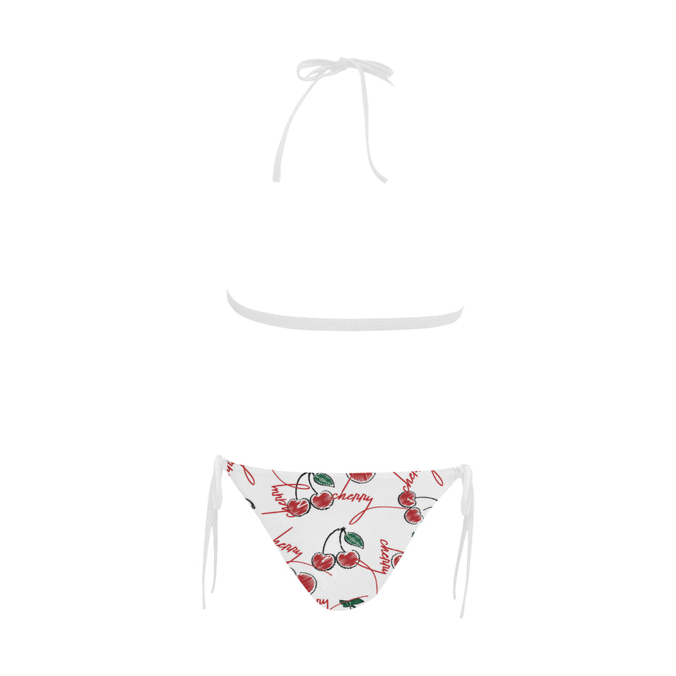 Hand drawn cherry pattern Sexy Bikinis Two-Piece Swimsuits