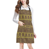 Egypt Hieroglyphics Pattern Print Design 03 All Over Print Adjustable Apron