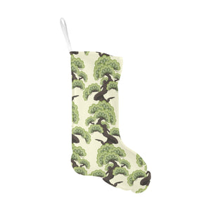 Bonsai pattern Christmas Stocking
