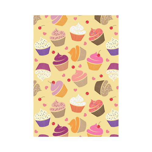 cake cupcake heart cherry pattern House Flag Garden Flag