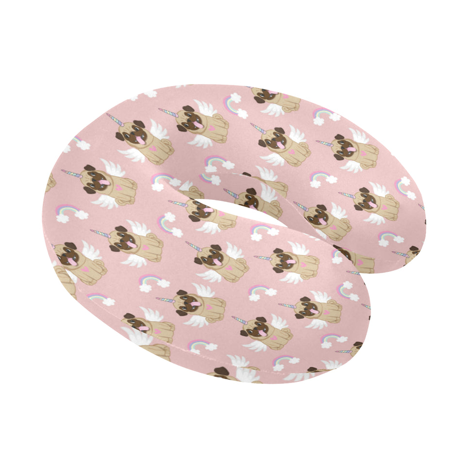 Cute unicorn pug pattern U-Shaped Travel Neck Pillow