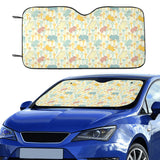 Hippopotamus Pattern Print Design 04 Car Sun Shade