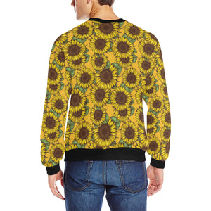 Sunflower pattern Men's Crew Neck Sweatshirt