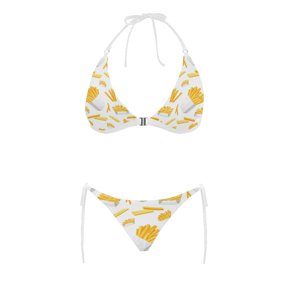 French fries white paper box pattern Sexy Bikinis Two-Piece Swimsuits