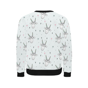 Cute goat design pattern Men's Crew Neck Sweatshirt