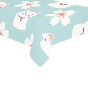 Maneki neko cat sakura Tablecloth
