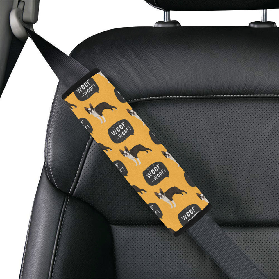 Boston terrier design pattern Car Seat Belt Cover