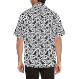 Crow dark floral pattern Men's All Over Print Hawaiian Shirt