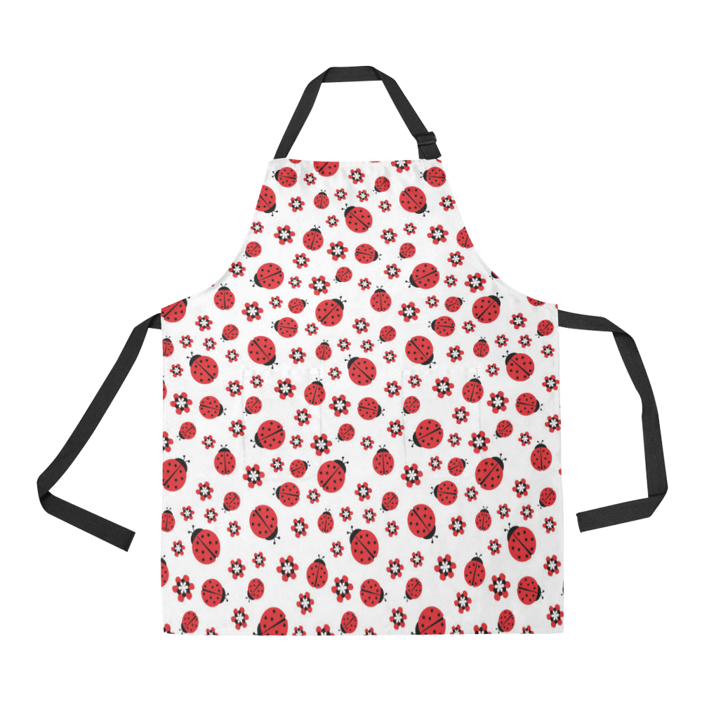 Ladybug Pattern Print Design 04 All Over Print Adjustable Apron