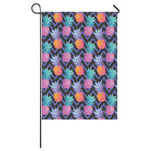 Pineapples pattern zigzag background House Flag Garden Flag