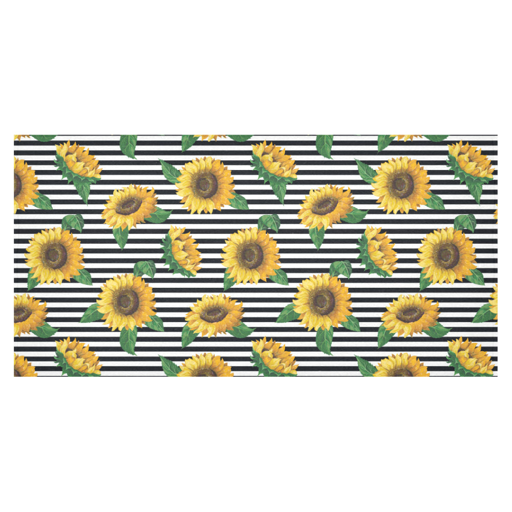 sunflowers ribbon background Tablecloth