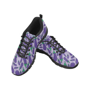 Eggplant Pattern Print Design 03 Men's Breathable Sneakers ( Model 055)