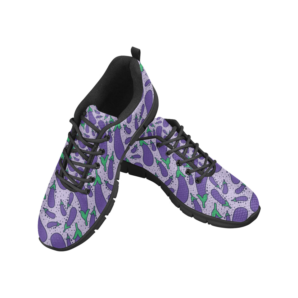 Eggplant Pattern Print Design 03 Men's Breathable Sneakers ( Model 055)