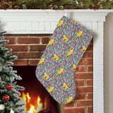 Cute yellow monkey leaves pattern Christmas Stocking