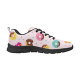 Donut pattern glaze pink background Men's Sneaker Shoes