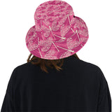 Beautiful dragonfly pink background Unisex Bucket Hat