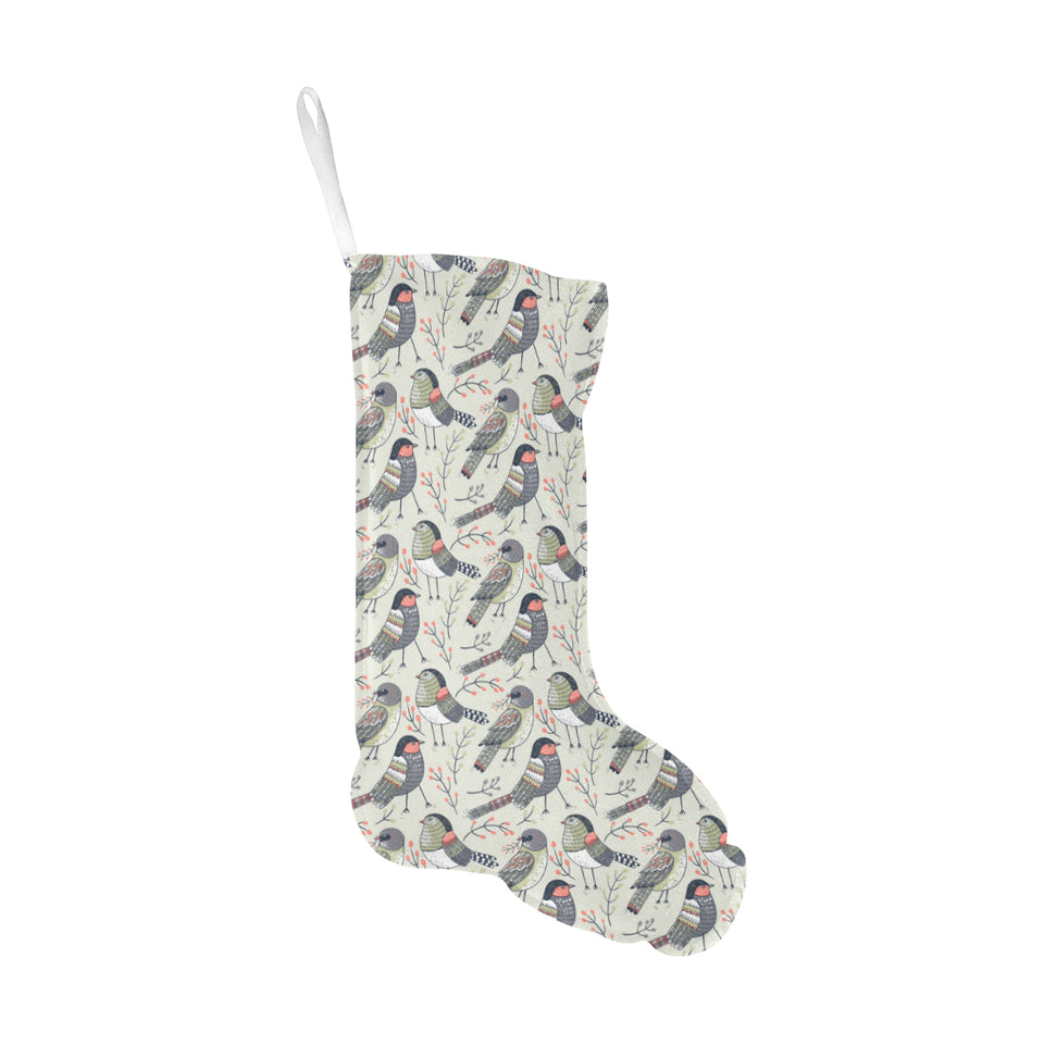 Pigeon Pattern Print Design 04 Christmas Stocking