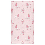 Poodle dog pink color theme Bath Towel