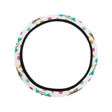 Color cute owl pattern Car Steering Wheel Cover