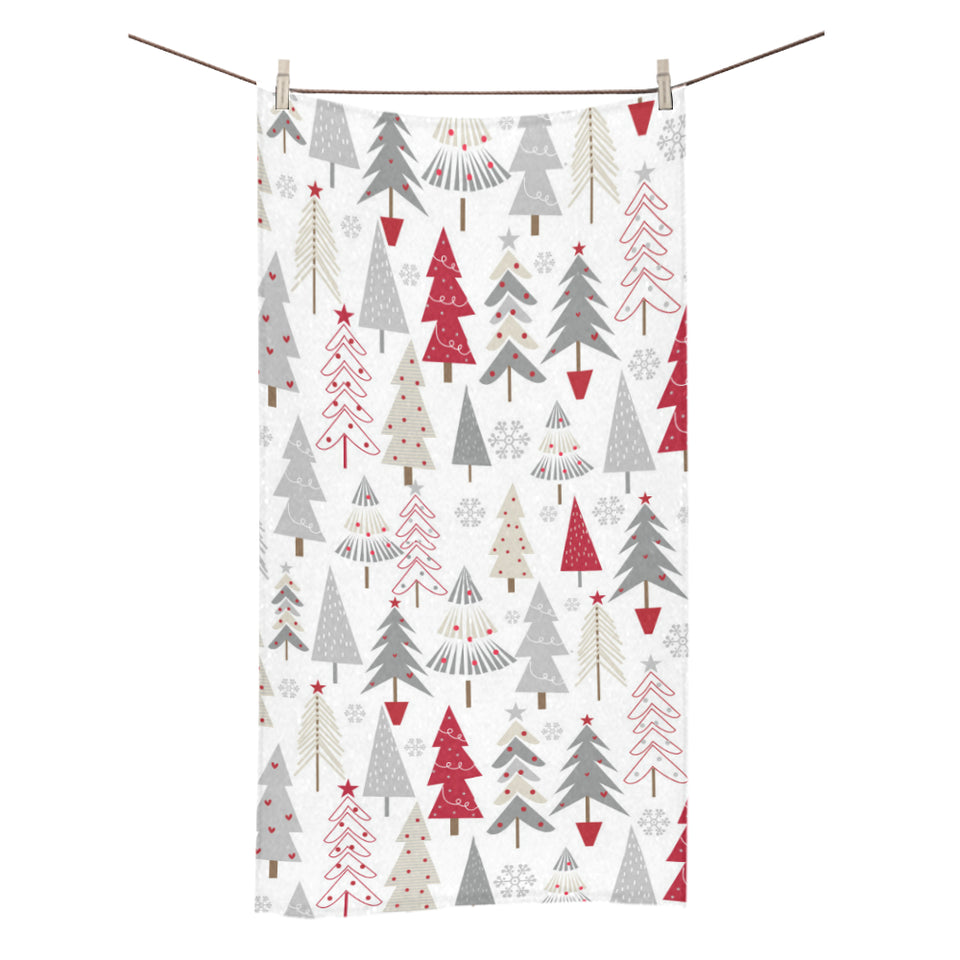 Cute Christmas tree pattern Bath Towel