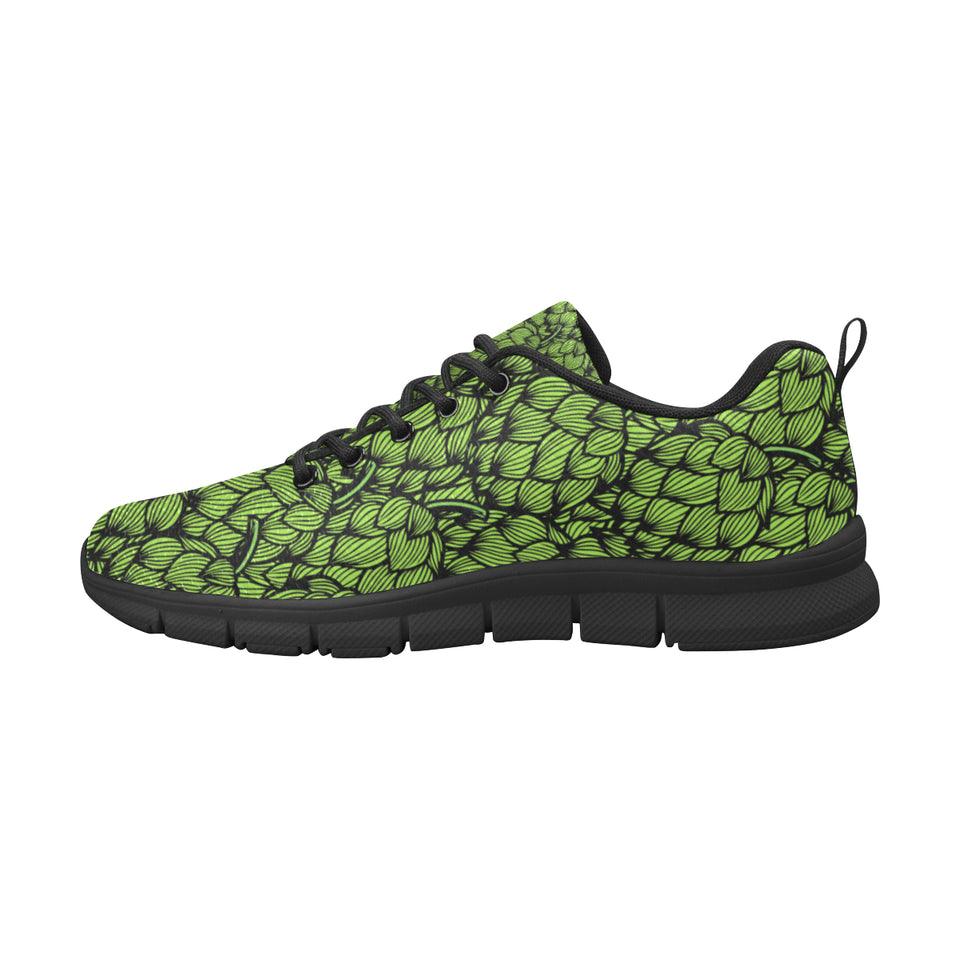 Green hop pattern Men's Sneaker Shoes