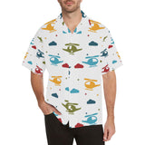 Colorful helicopter pattern Men's All Over Print Hawaiian Shirt