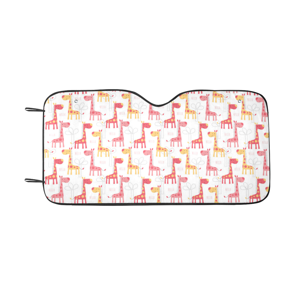Giraffe Pattern Print Design 03 Car Sun Shade