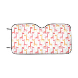 Giraffe Pattern Print Design 03 Car Sun Shade