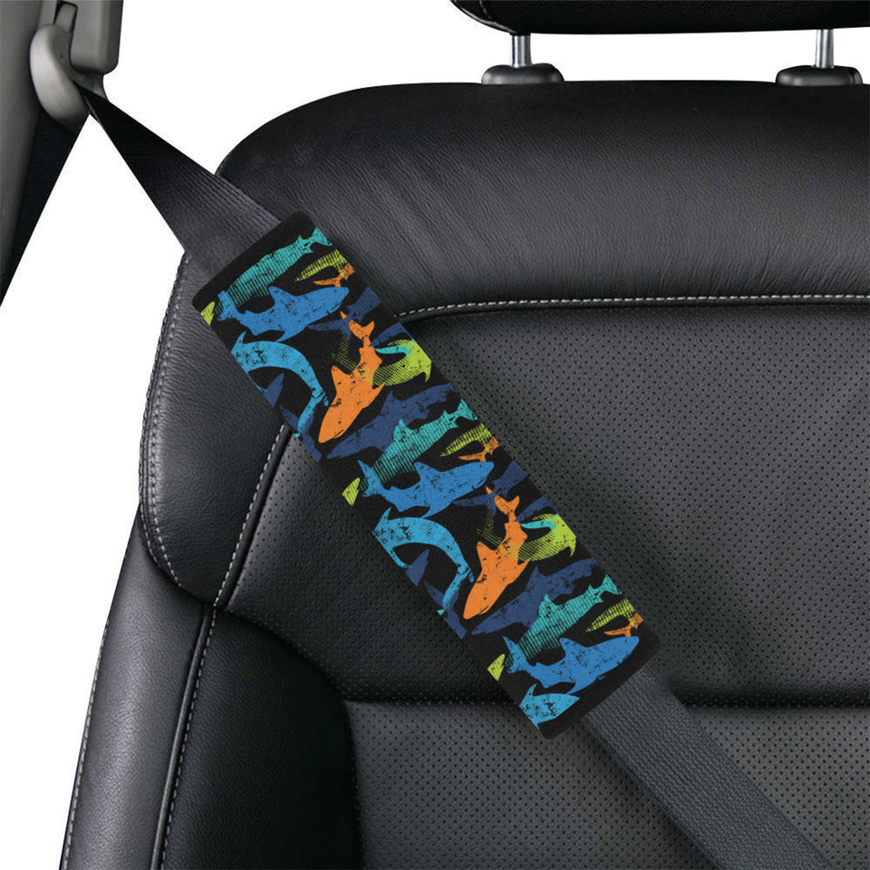 Colorful shark Car Seat Belt Cover