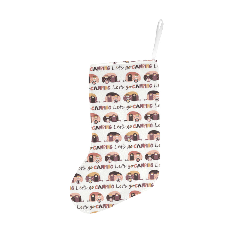 Camper Van Pattern Print Design 01 Christmas Stocking