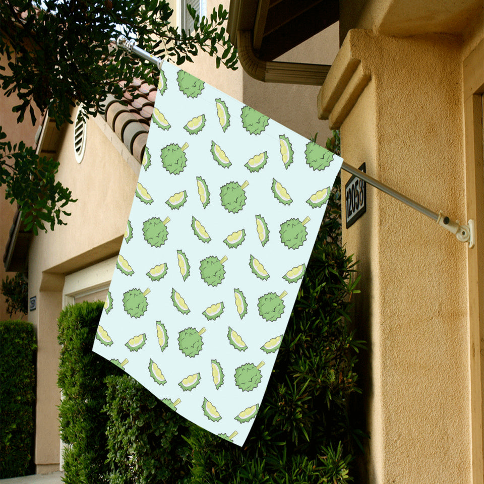 Durian pattern blue background House Flag Garden Flag