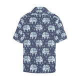 Elephant tribal design pattern Men's All Over Print Hawaiian Shirt