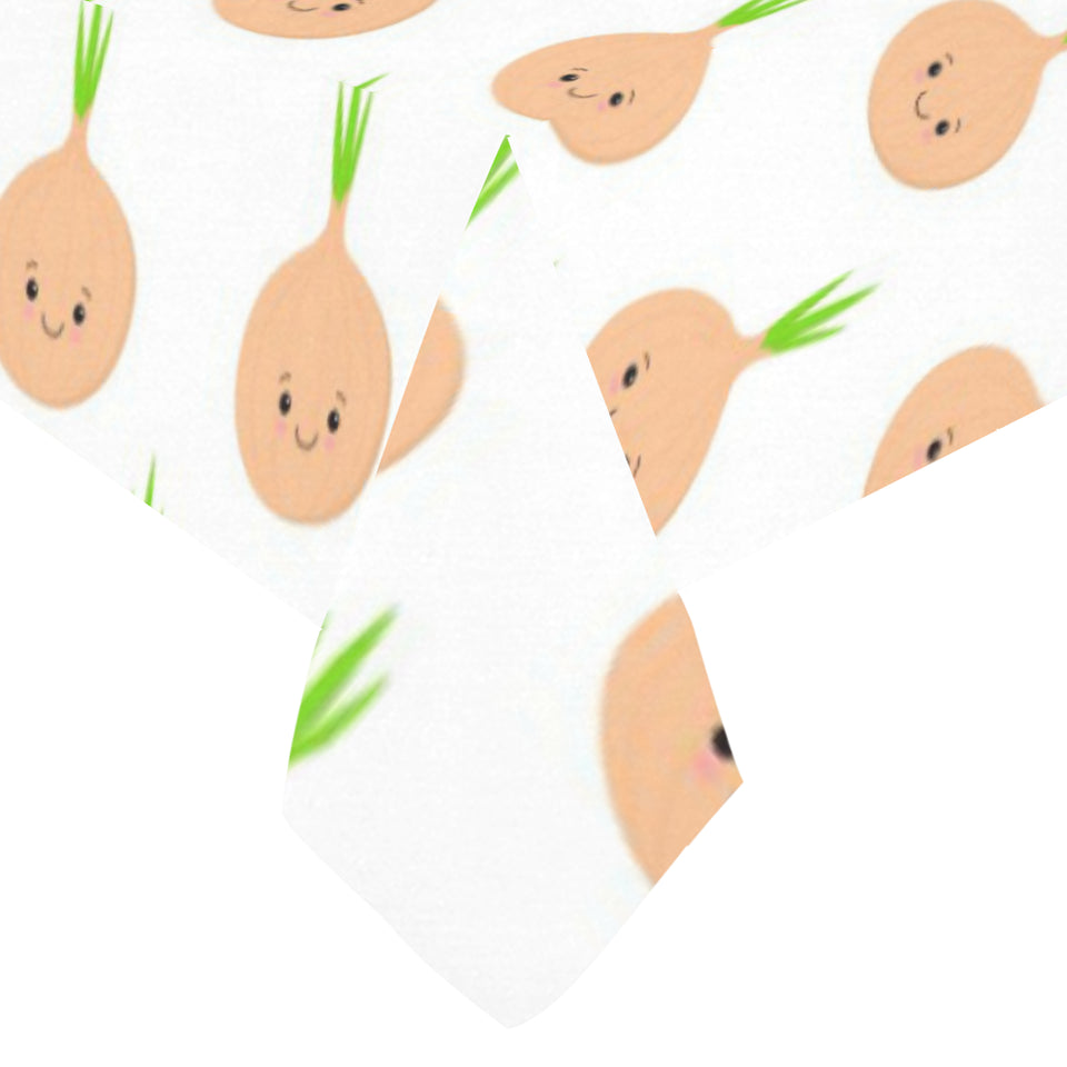 cute onions smiling faces Tablecloth