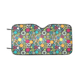 Gear Pattern Print Design 03 Car Sun Shade