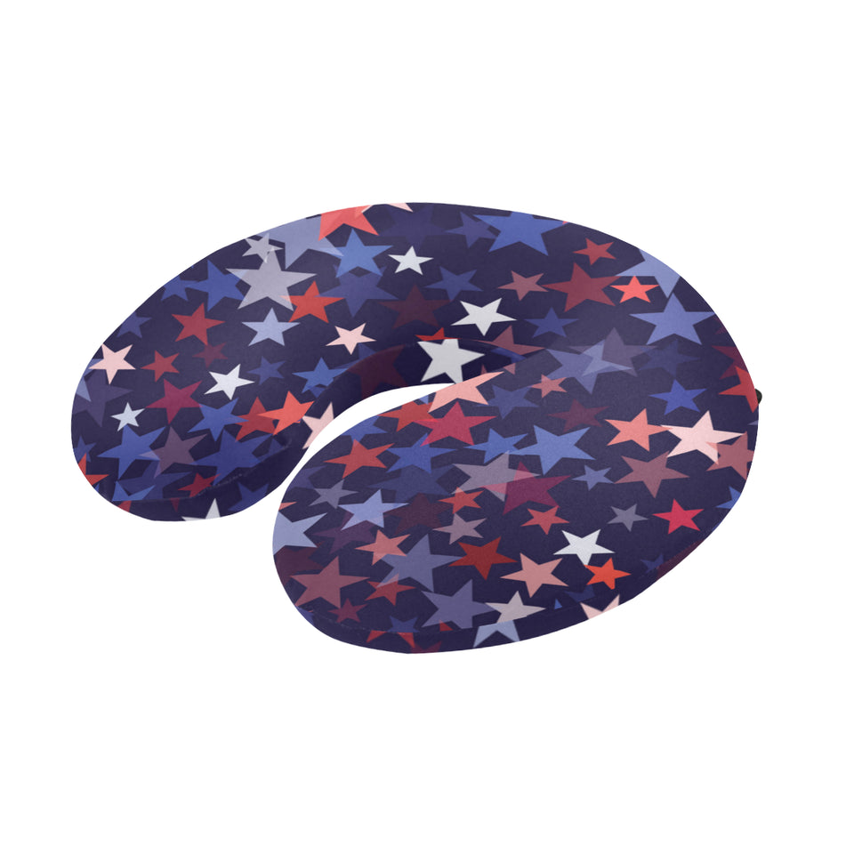Red blue star pattern U-Shaped Travel Neck Pillow