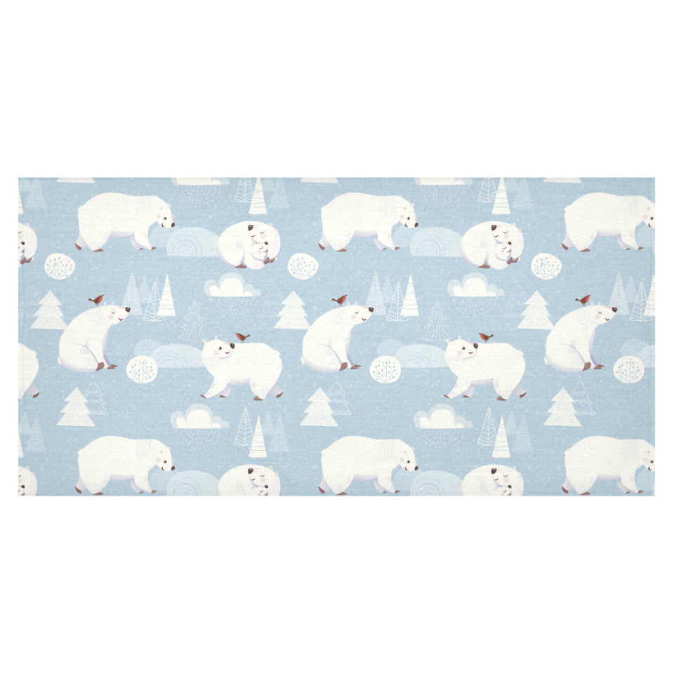 Cute polar bears Christmas decoration pattern Tablecloth