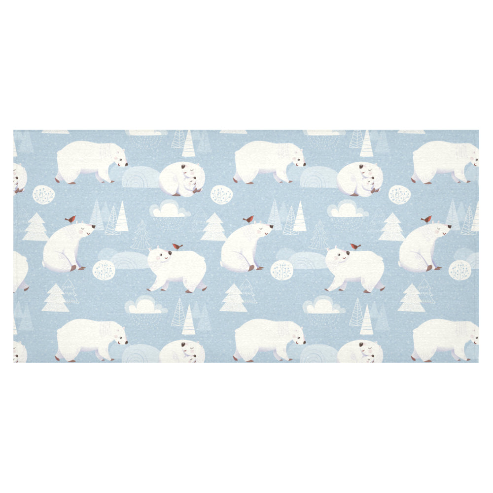 Cute polar bears Christmas decoration pattern Tablecloth