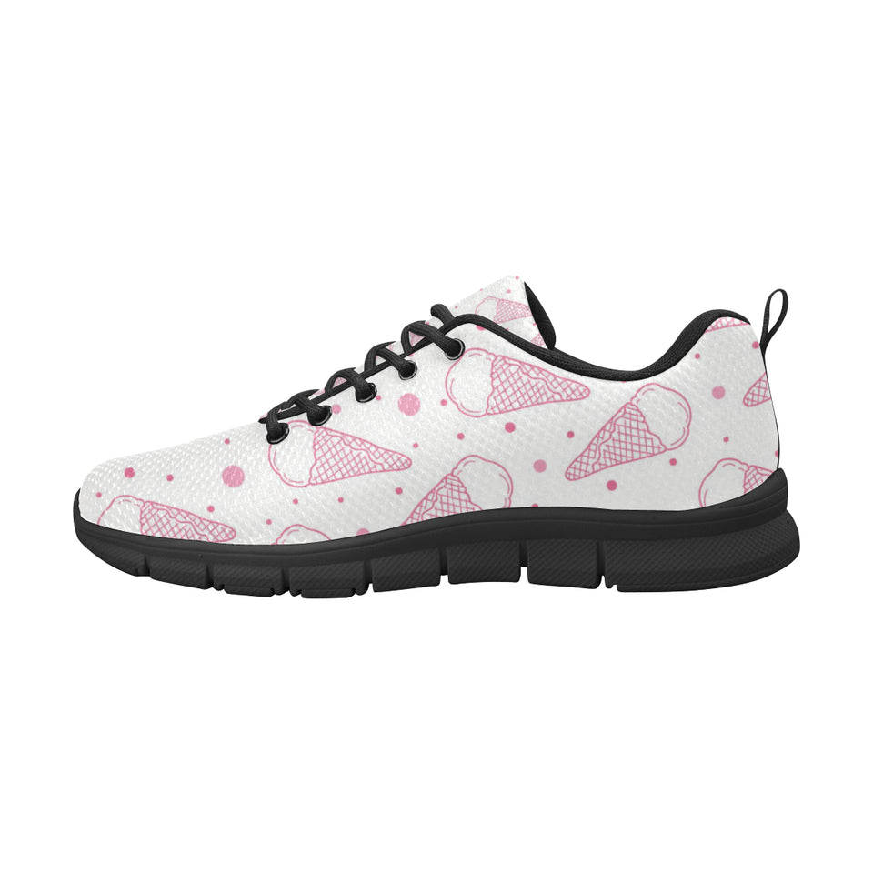 Hand drawn ice cream pattern Women's Sneaker Shoes