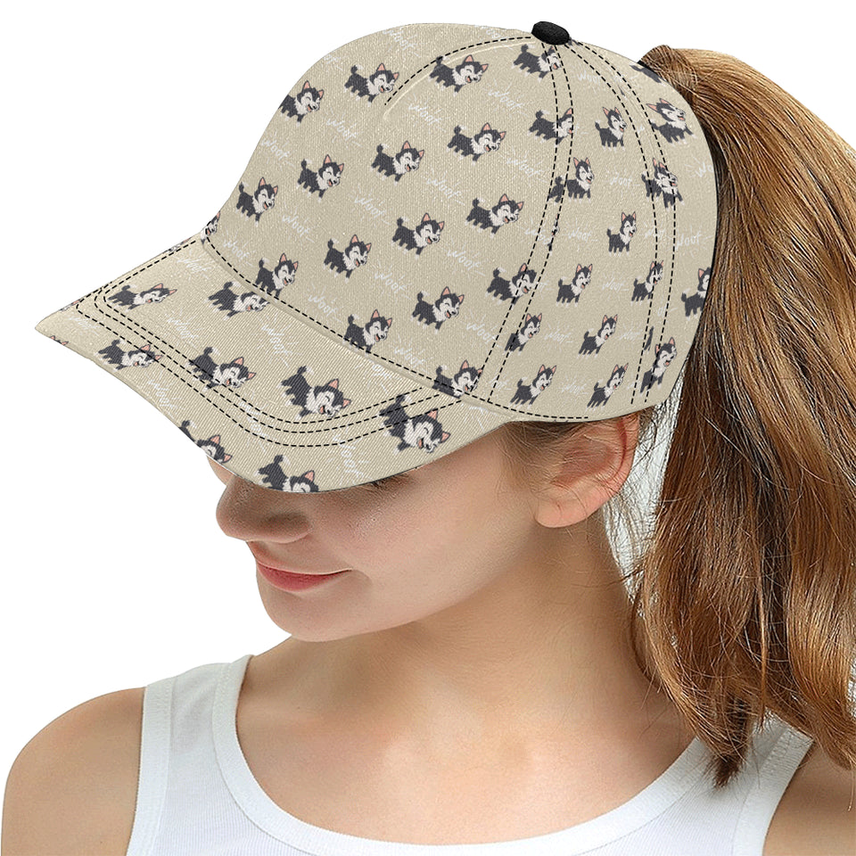 Cute Siberian Husky All Over Print Snapback Cap