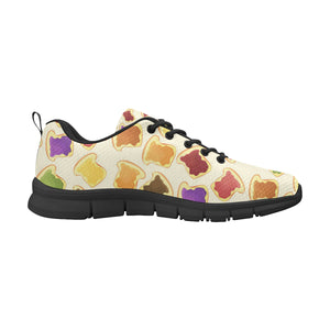 Bread Toast Pattern Print Design 02 Men's Breathable Sneakers ( Model 055)