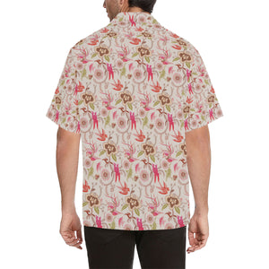 Swallow Pattern Print Design 01 Men's All Over Print Hawaiian Shirt (Model T58)