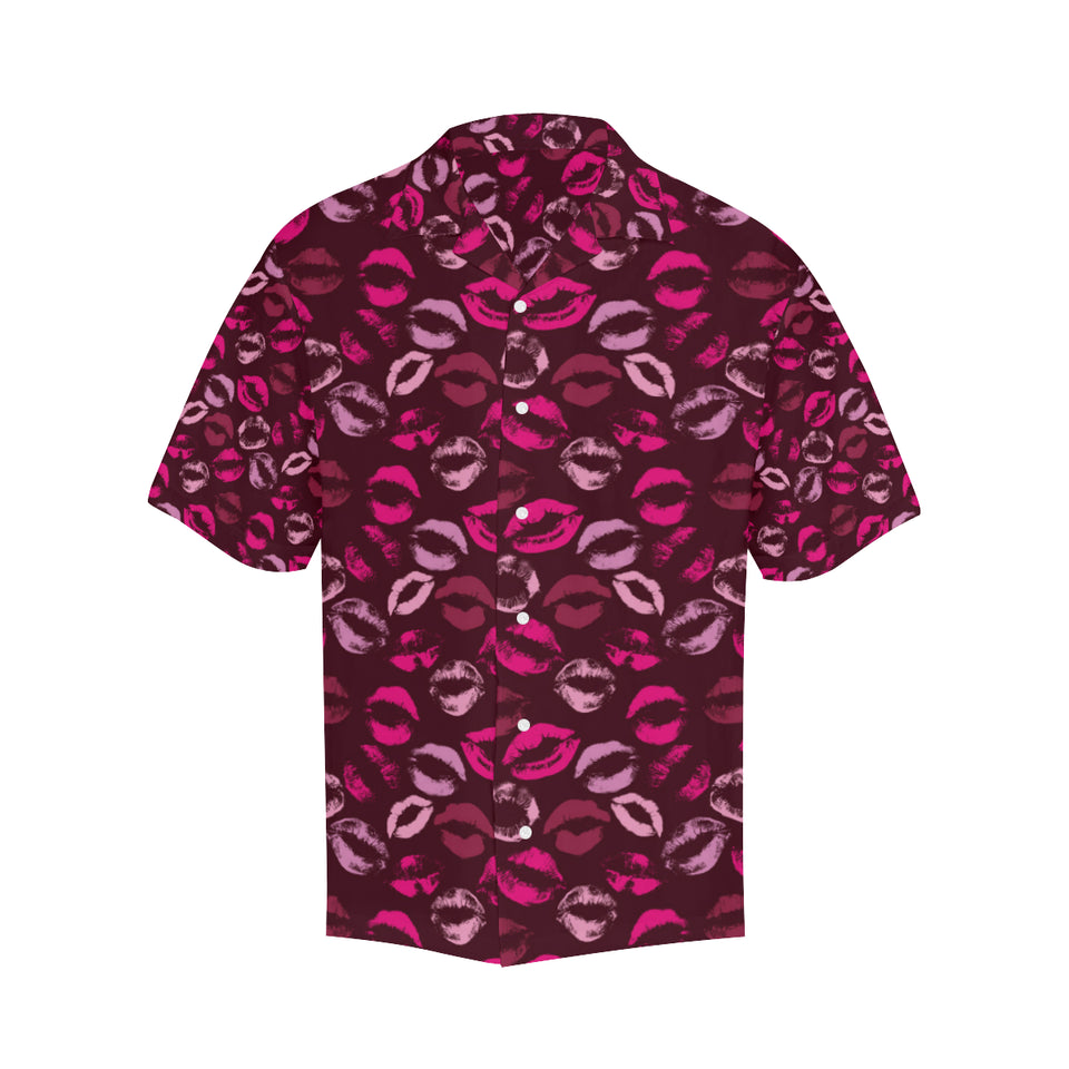 Lips Pattern Print Design 03 Men's All Over Print Hawaiian Shirt (Model T58)