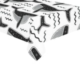 Black whale pattern Tablecloth