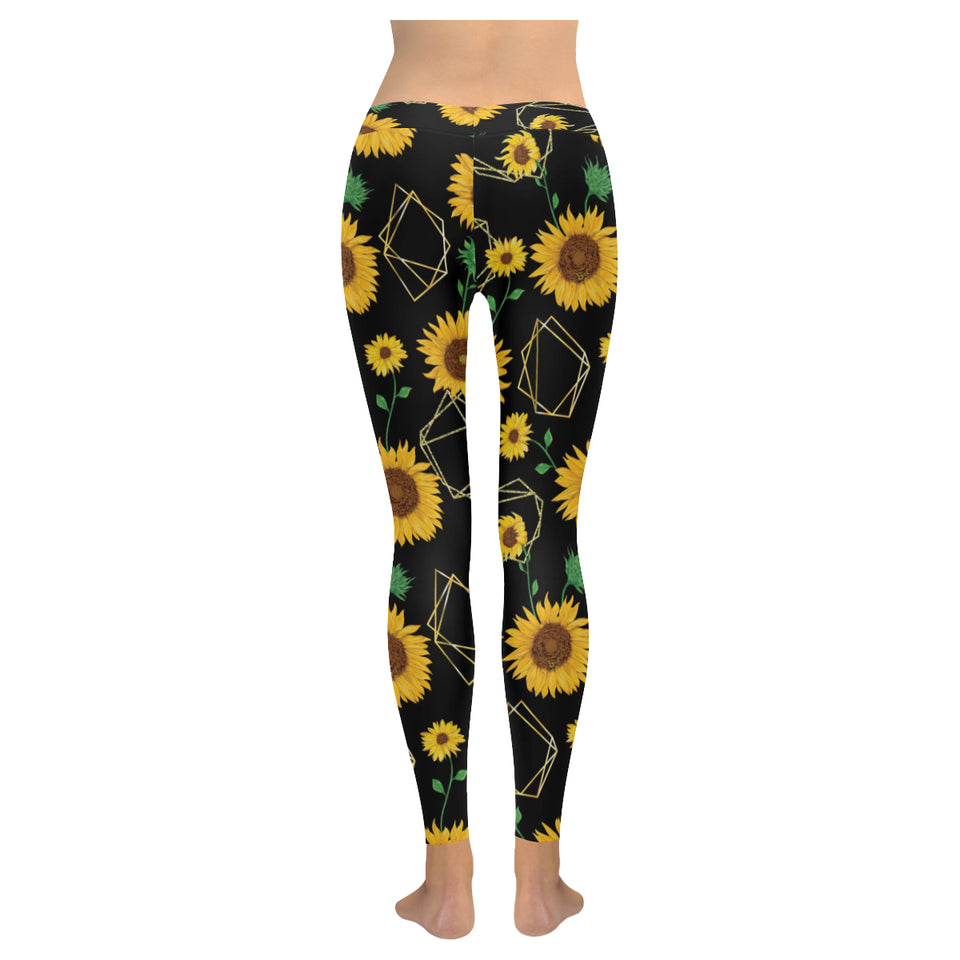 sunflower golden polygonal shapes Women's Legging Fulfilled In US