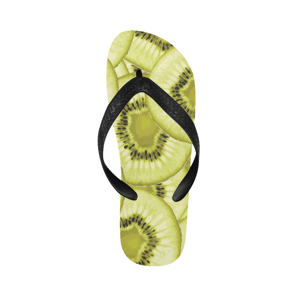 Sliced kiwi pattern Unisex Flip Flops