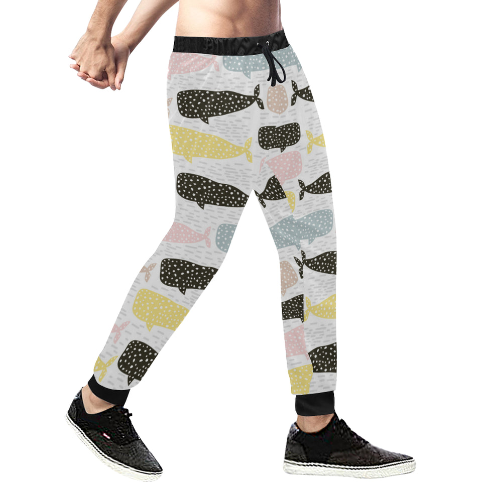 Whale dot pattern Unisex Casual Sweatpants